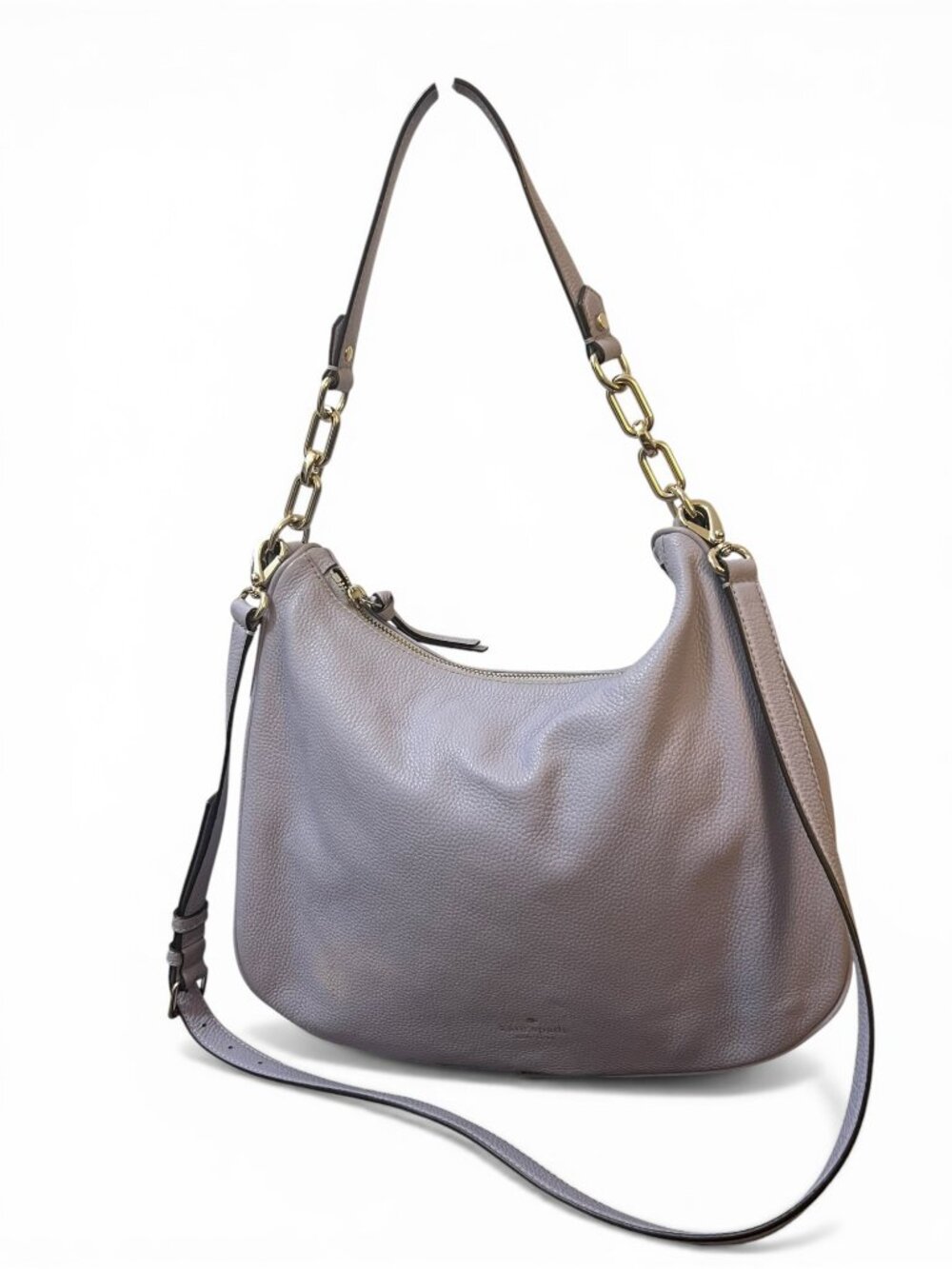 Kate Spade New York Lilac Leather Hobo Bag With Crossbody Strap